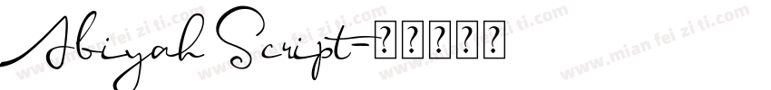 Abiyah Script字体转换